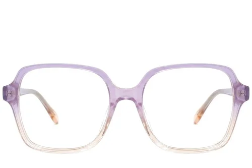 Lunettes rectangulaires en acétate violet #BS0218-0487