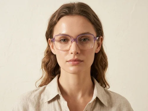 Lunettes rectangulaires en acétate violet #BS0218-0487
