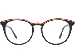 Runde schwarze Acetatbrille #BS0218-0492