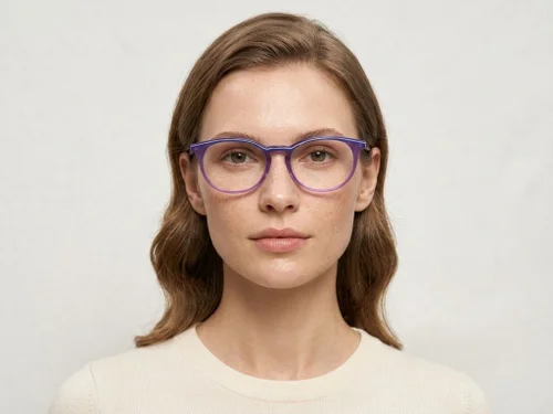 Lunettes rondes en acétate violet #BS0218-0493