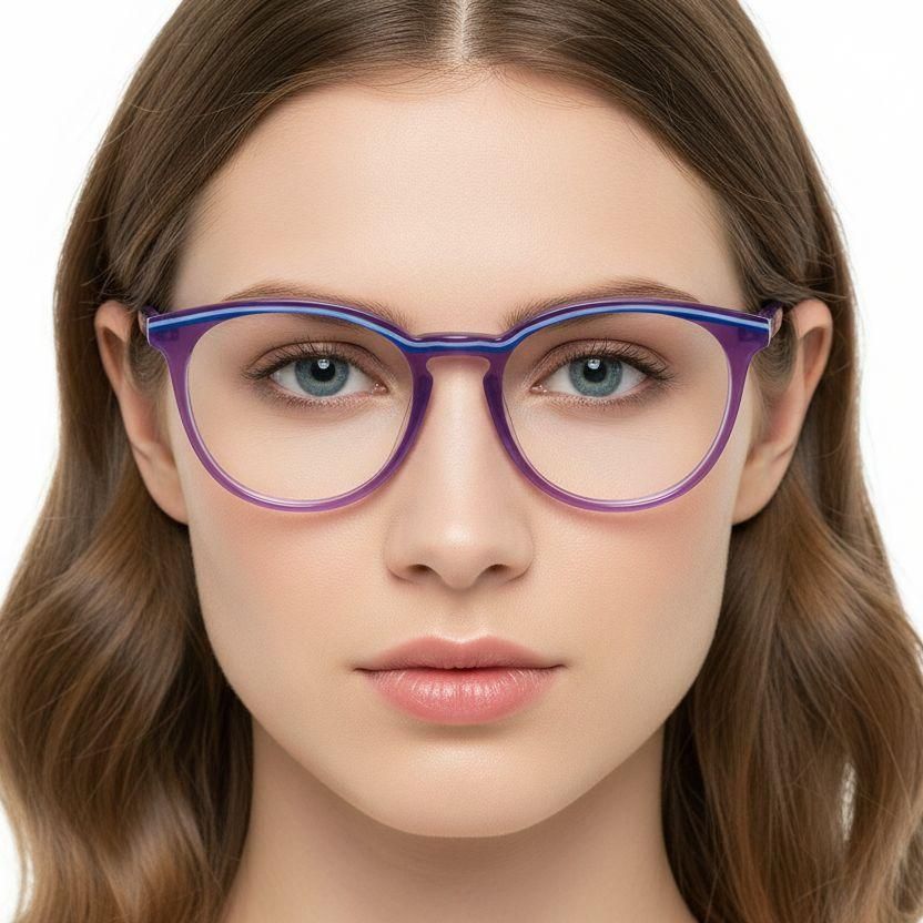 Gafas redondas de acetato morado #BS0218-0493