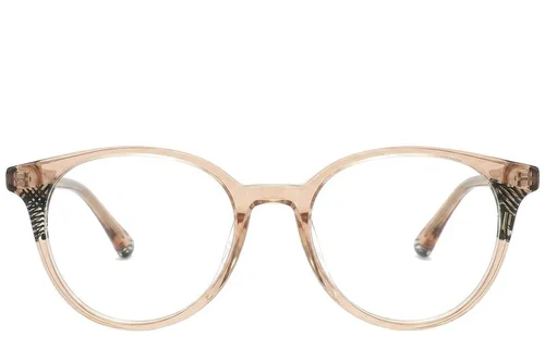 Lunettes rondes en acétate brun #BS0218-0497