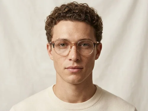 Lunettes rondes en acétate brun #BS0218-0497