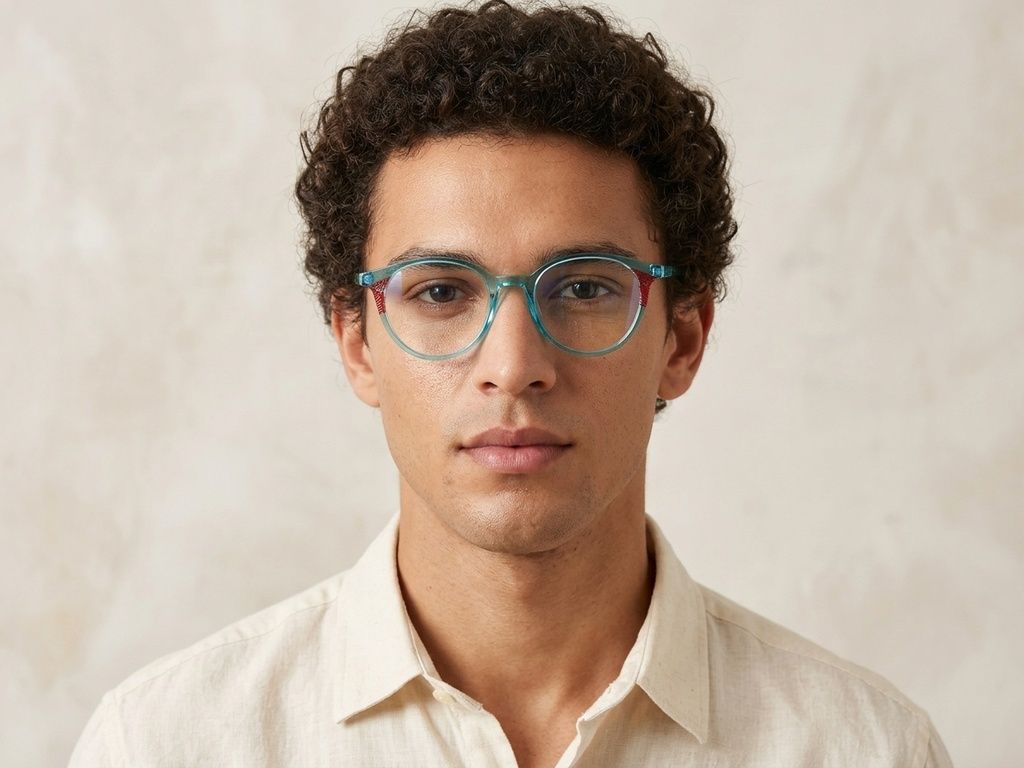 Bicchieri rotondi in acetato blu #BS0218-0498