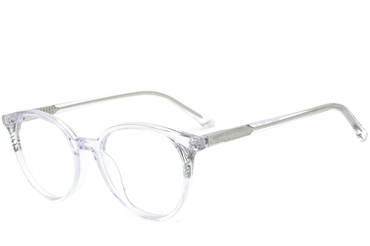 Round Transparent Acetate Glasses #BS0218-0499