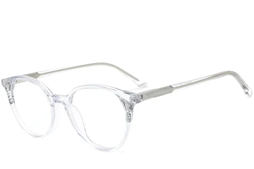 Verres ronds en acétate transparent #BS0218-0499