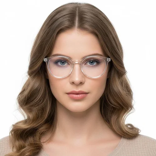 Verres ronds en acétate transparent #BS0218-0499