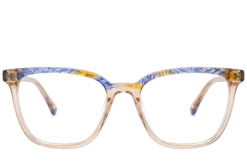 Lunettes rectangulaires en acétate brun #BS0218-0502