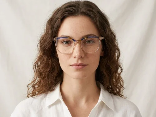 Lunettes rectangulaires en acétate brun #BS0218-0502