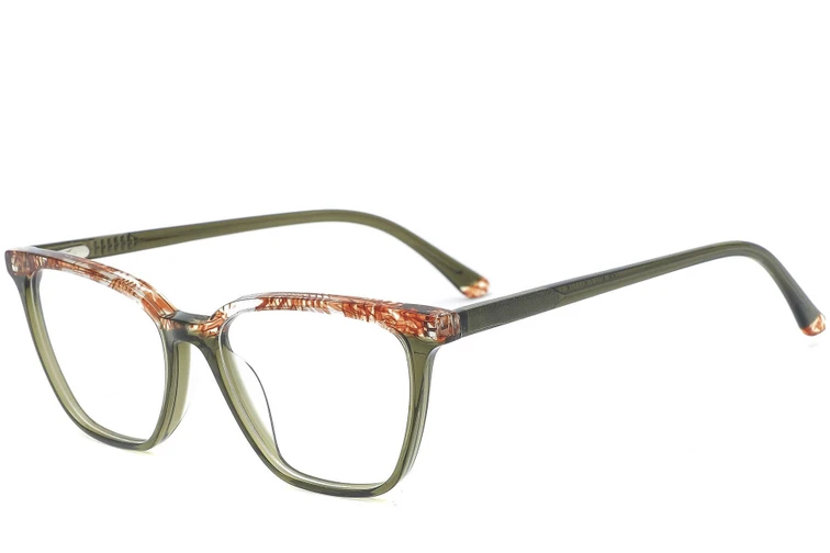 Bicchieri rettangolari in acetato verde #BS0218-0503