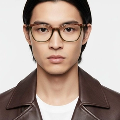 Rectangular Green Acetate Glasses #BS0218-0503