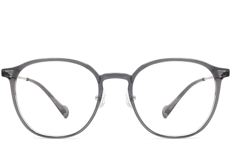 Ovale grijze metalen bril #BS0406-0002