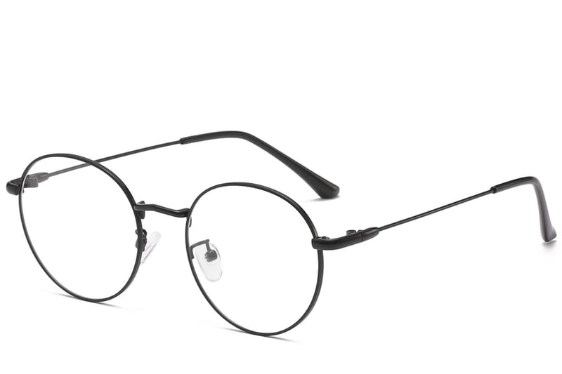 Oval Black Metal Glasses #BS0406-0005