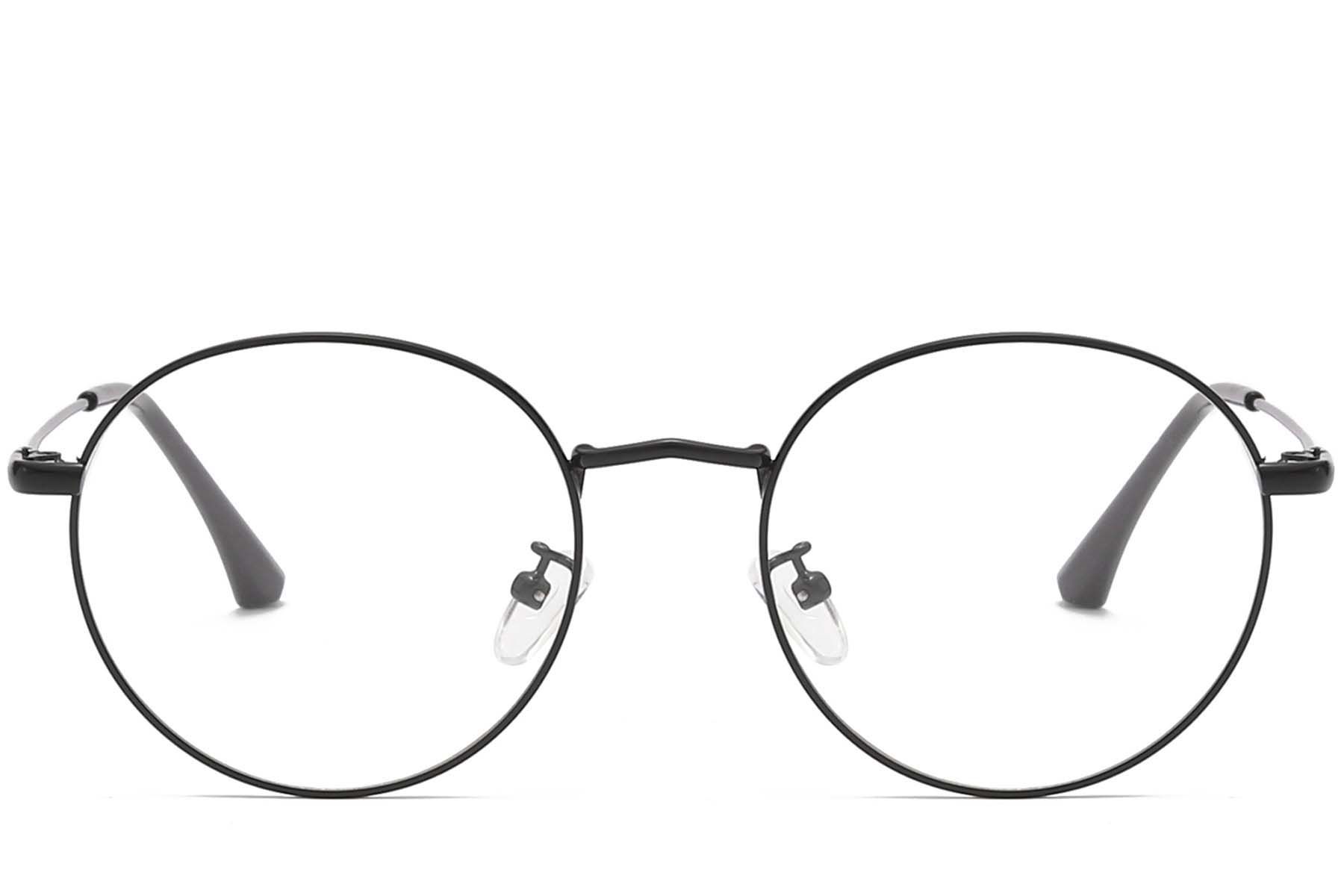 Lunettes ovales en métal noir #BS0406-0005