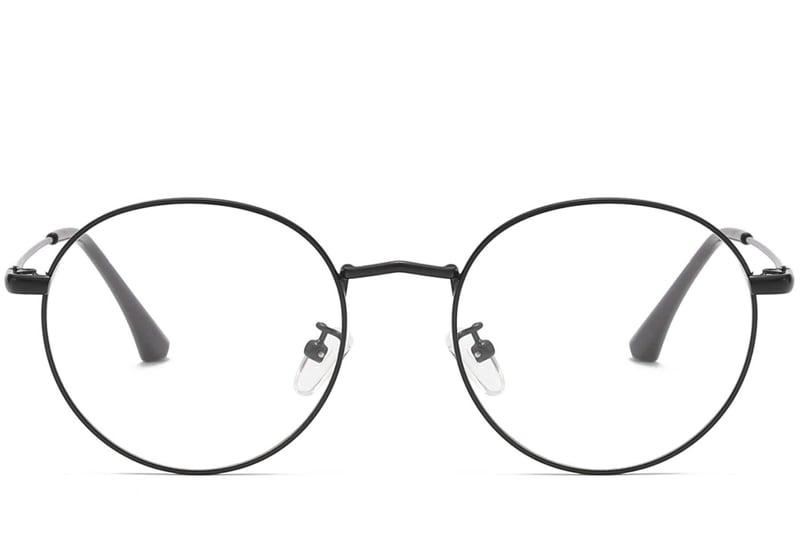 Oval Black Metal Glasses #BS0406-0005