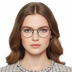 Oval Black Metal Glasses #BS0406-0005