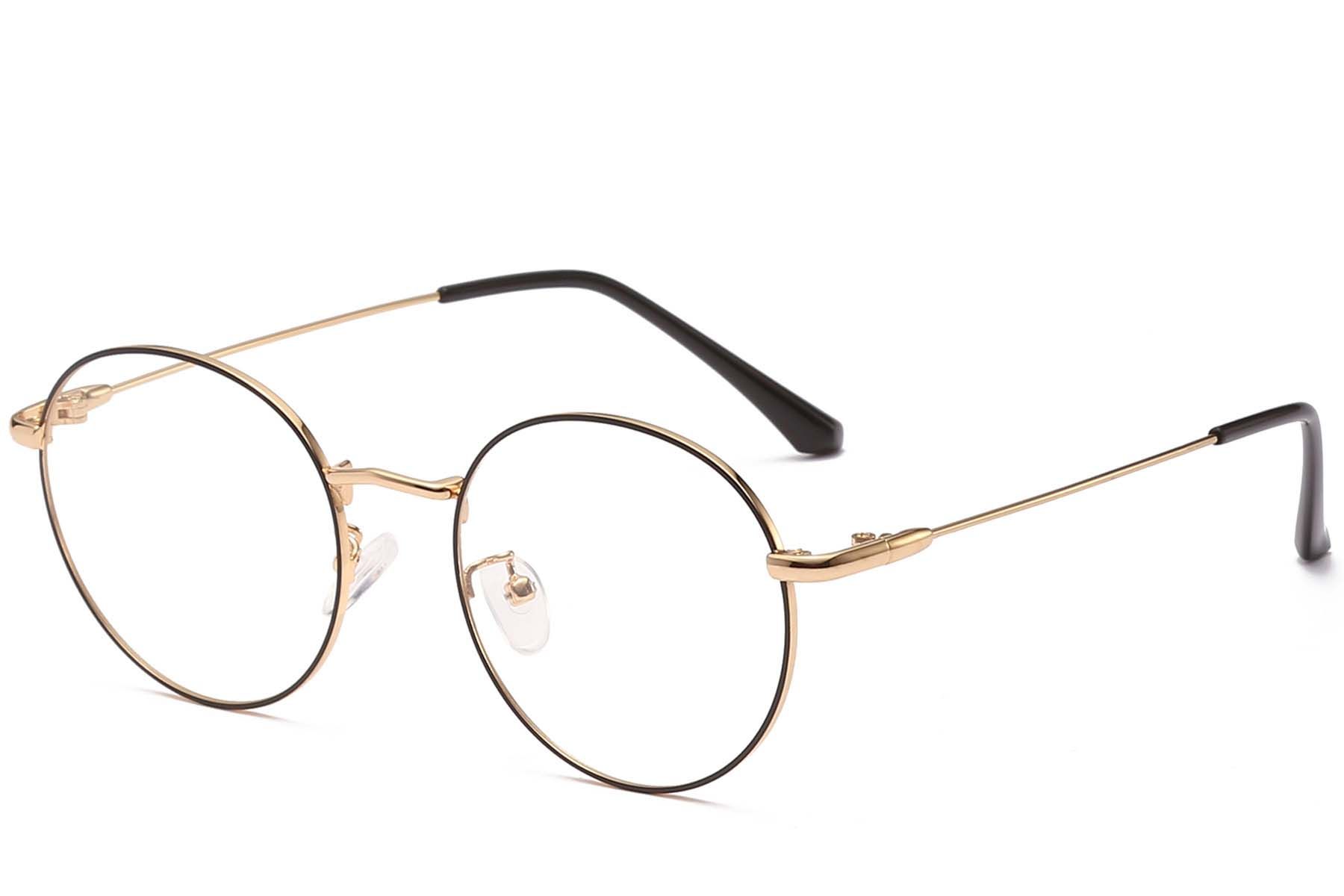 Oval Golden Metal Glasses #BS0406-0006