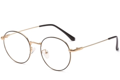 Oval Golden Metal Glasses #BS0406-0006