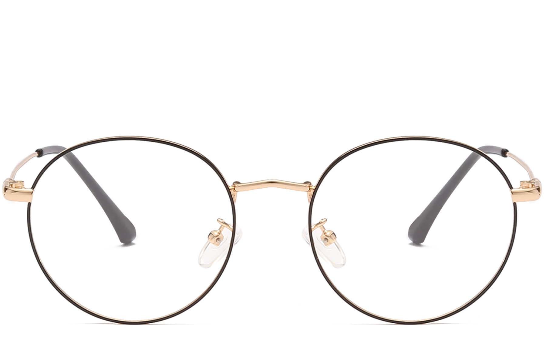 Oval Golden Metal Glasses #BS0406-0006