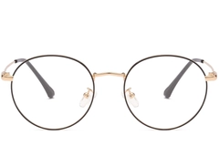 Oval Golden Metal Glasses #BS0406-0006