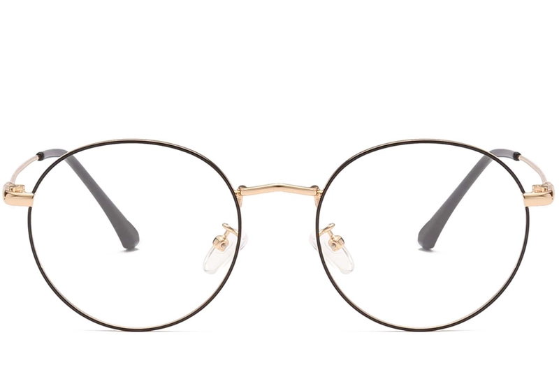Oval Golden Metal Glasses #BS0406-0006