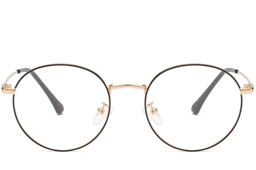 Lunettes ovales en métal doré #BS0406-0006