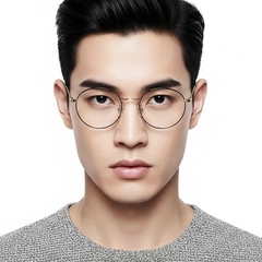 Occhiali ovali in metallo dorato #BS0406-0006