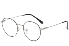 Oval Silver Metal Glasses #BS0406-0007