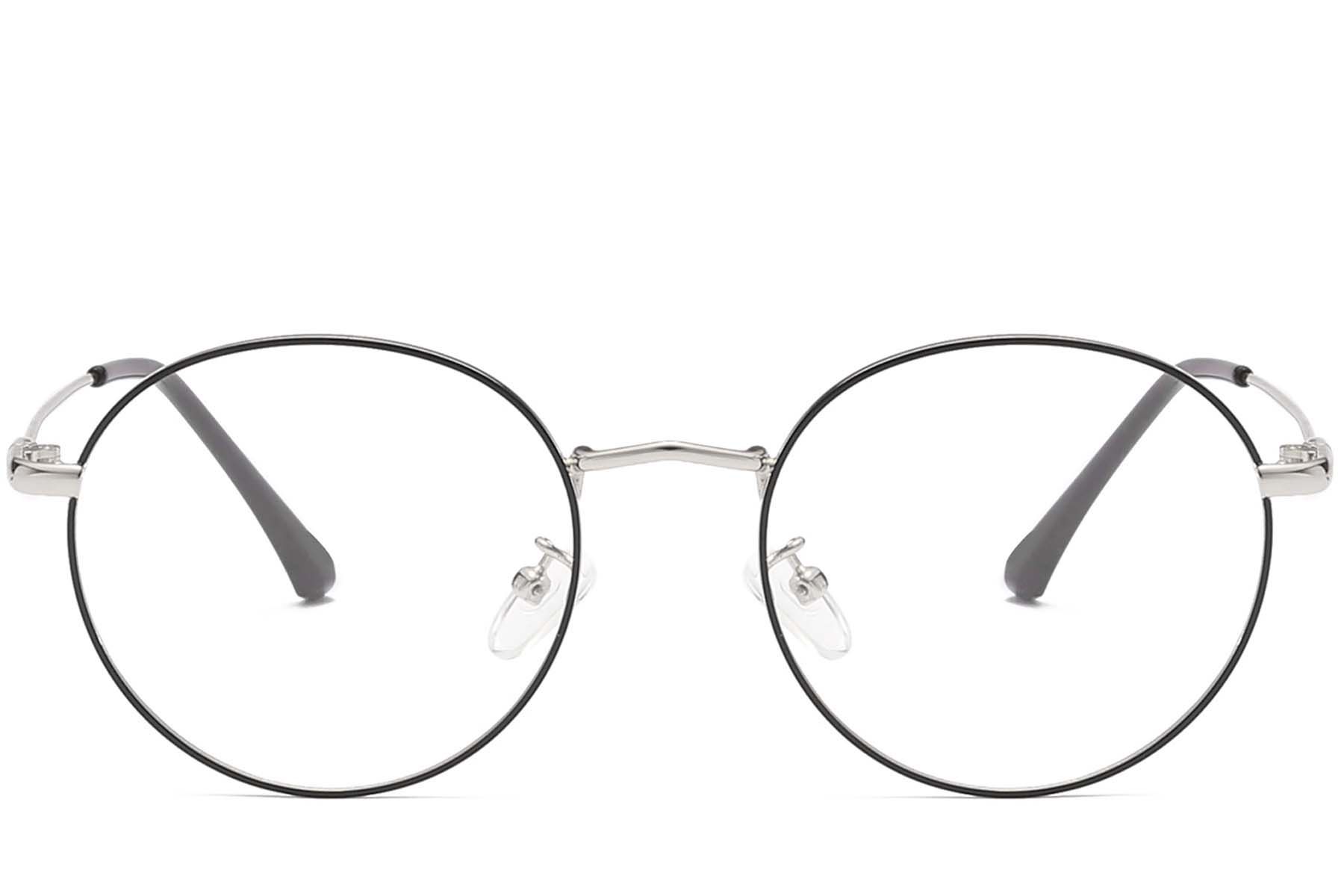 Oval Silver Metal Glasses #BS0406-0007