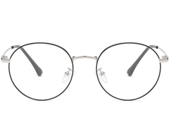 Oval Silver Metal Glasses #BS0406-0007