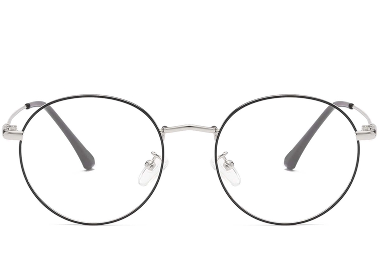 Oval Silver Metal Glasses #BS0406-0007