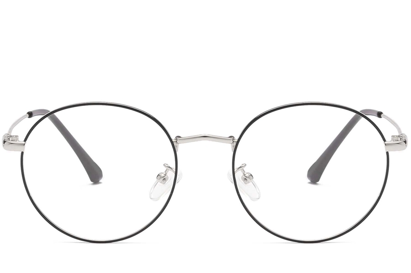 Oval Silver Metal Glasses #BS0406-0007