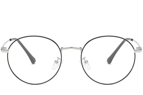 Lunettes ovales en métal argenté #BS0406-0007