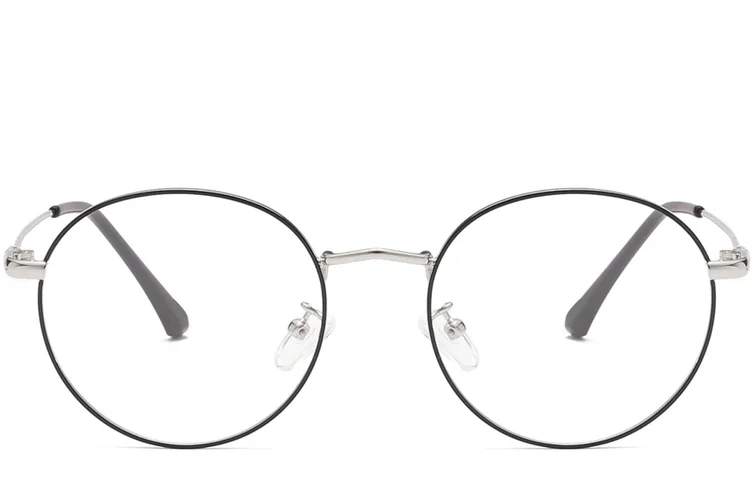 Ovale silberne Metallbrille #BS0406-0007