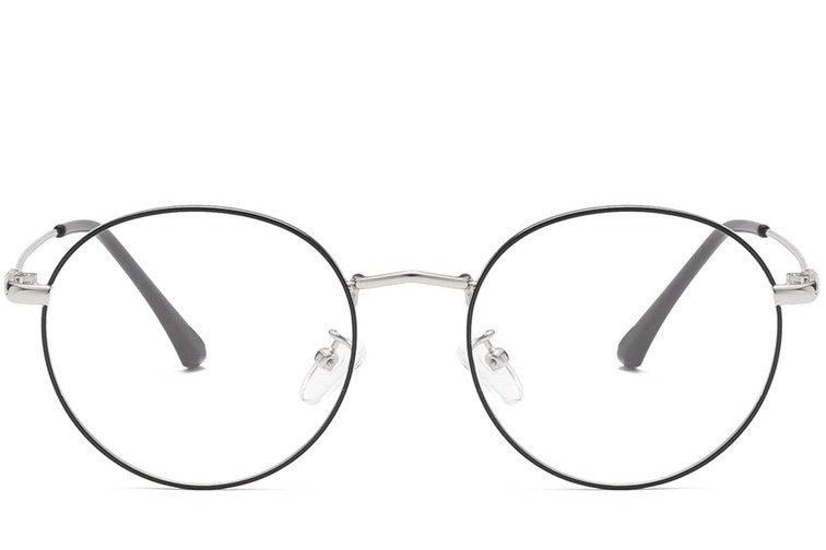 Oval Silver Metal Glasses #BS0406-0007