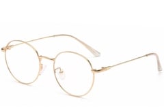 Oval Golden Metal Glasses #BS0406-0008