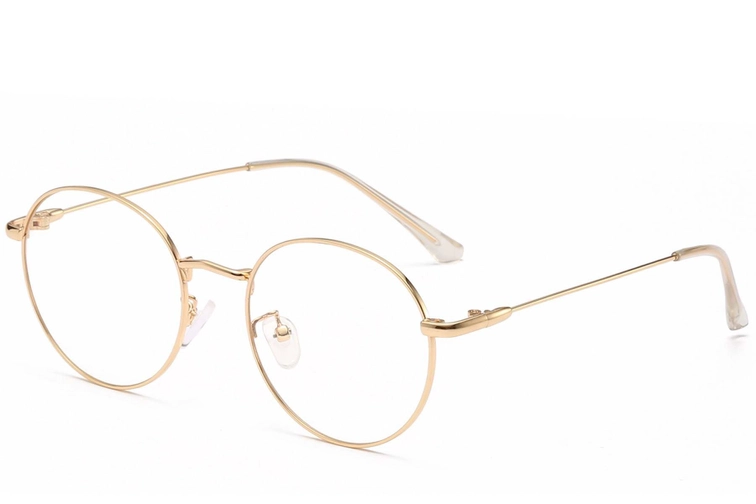 Gafas ovaladas de metal dorado #BS0406-0008