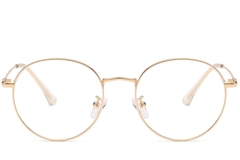 Oval Golden Metal Glasses #BS0406-0008