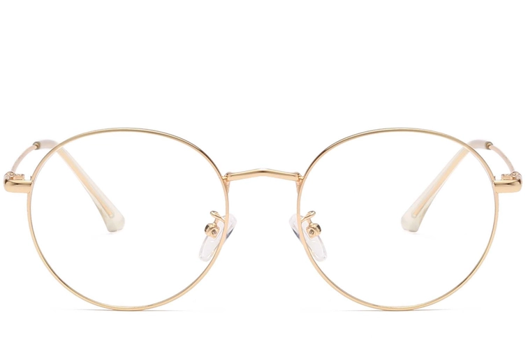 Gafas ovaladas de metal dorado #BS0406-0008