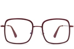 Rectangular Red Metal Glasses #BS0406-0011