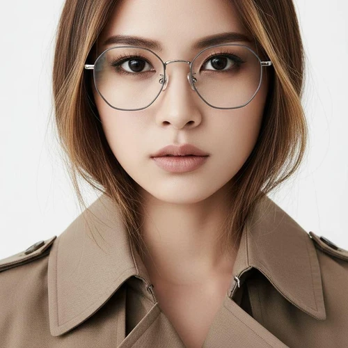 Gafas geométricas de metal azul #BS0406-0017