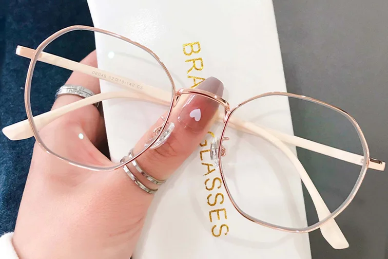 Lunettes géométriques en métal doré #BS0406-0018