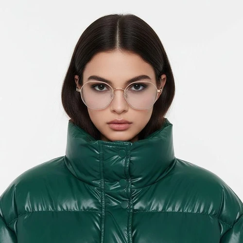 Gafas geométricas de metal rosa #BS0406-0020