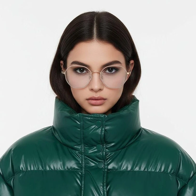 Geometric Pink Metal Glasses #BS0406-0020