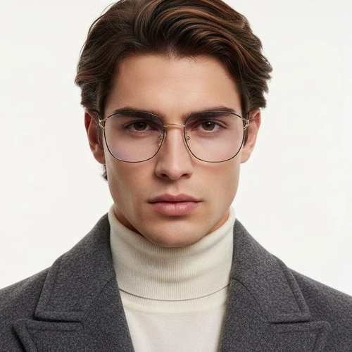 Gafas rectangulares doradas TR90 #BS0406-0023