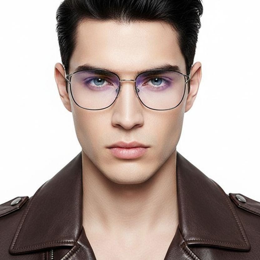 Gafas rectangulares negras TR90 #BS0406-0024