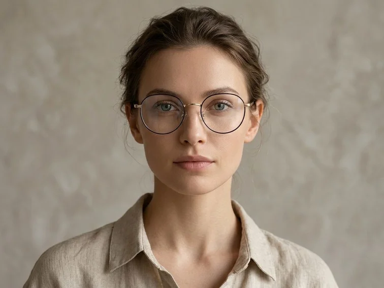 Geometric Black Metal Glasses #BS0406-0030