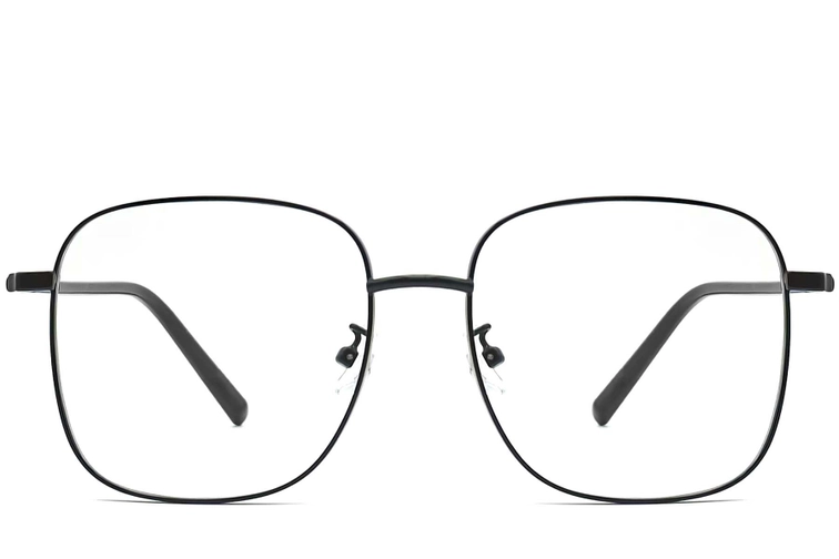 Rectangular Black Metal Glasses #BS0406-0032