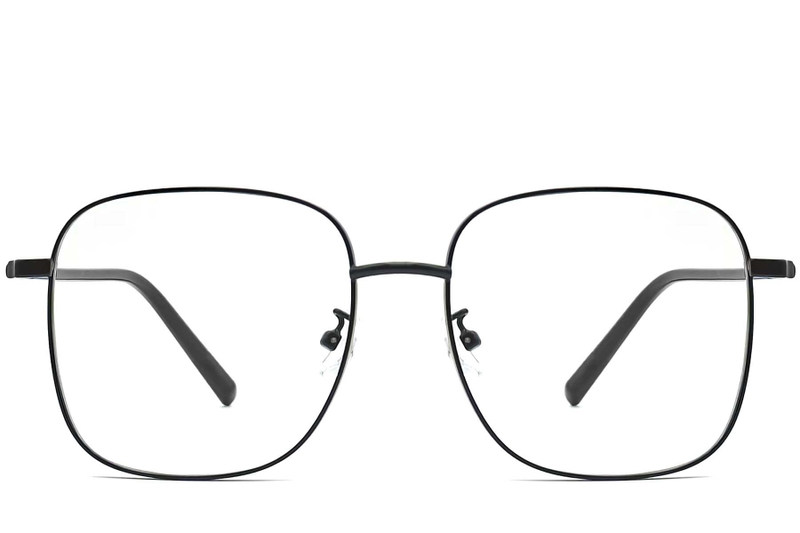 Gafas rectangulares de metal negro #BS0406-0032