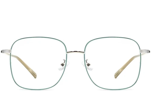 Vasos rectangulares de metal verde #BS0406-0034